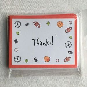 Sports Thank You Notes NEW Football Basketball Hockey Soccer Tennis Baseball